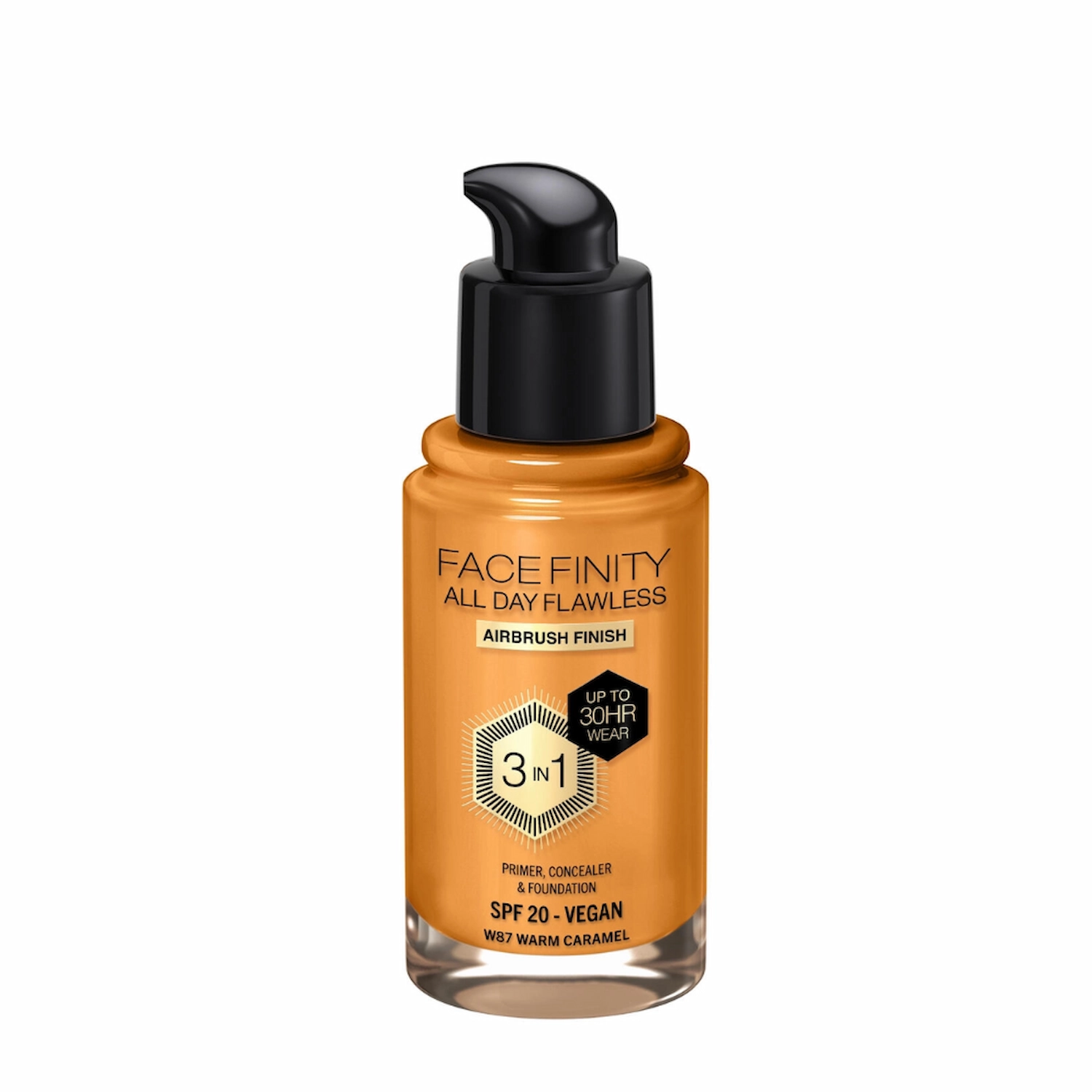 Max Factor Facefinity 3-in-1 Foundation – 87 Warm Caramel - Image 2
